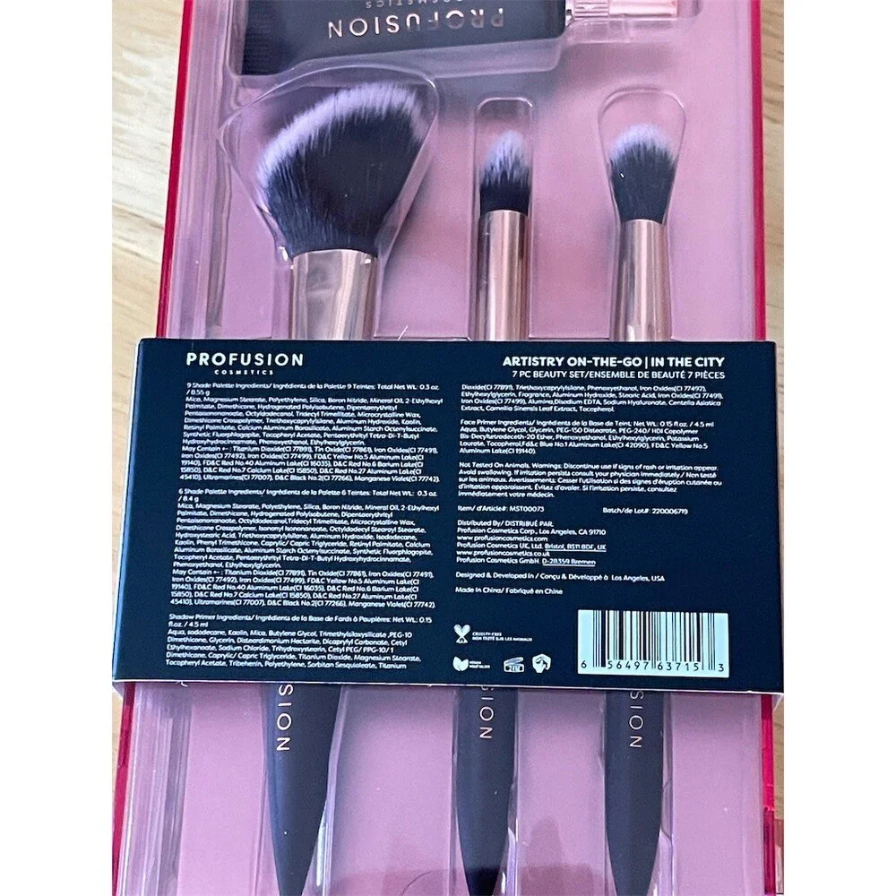 Profusion Cosmetics Artistry On-The-Go Makeup Kit In The City 7-Piece Set